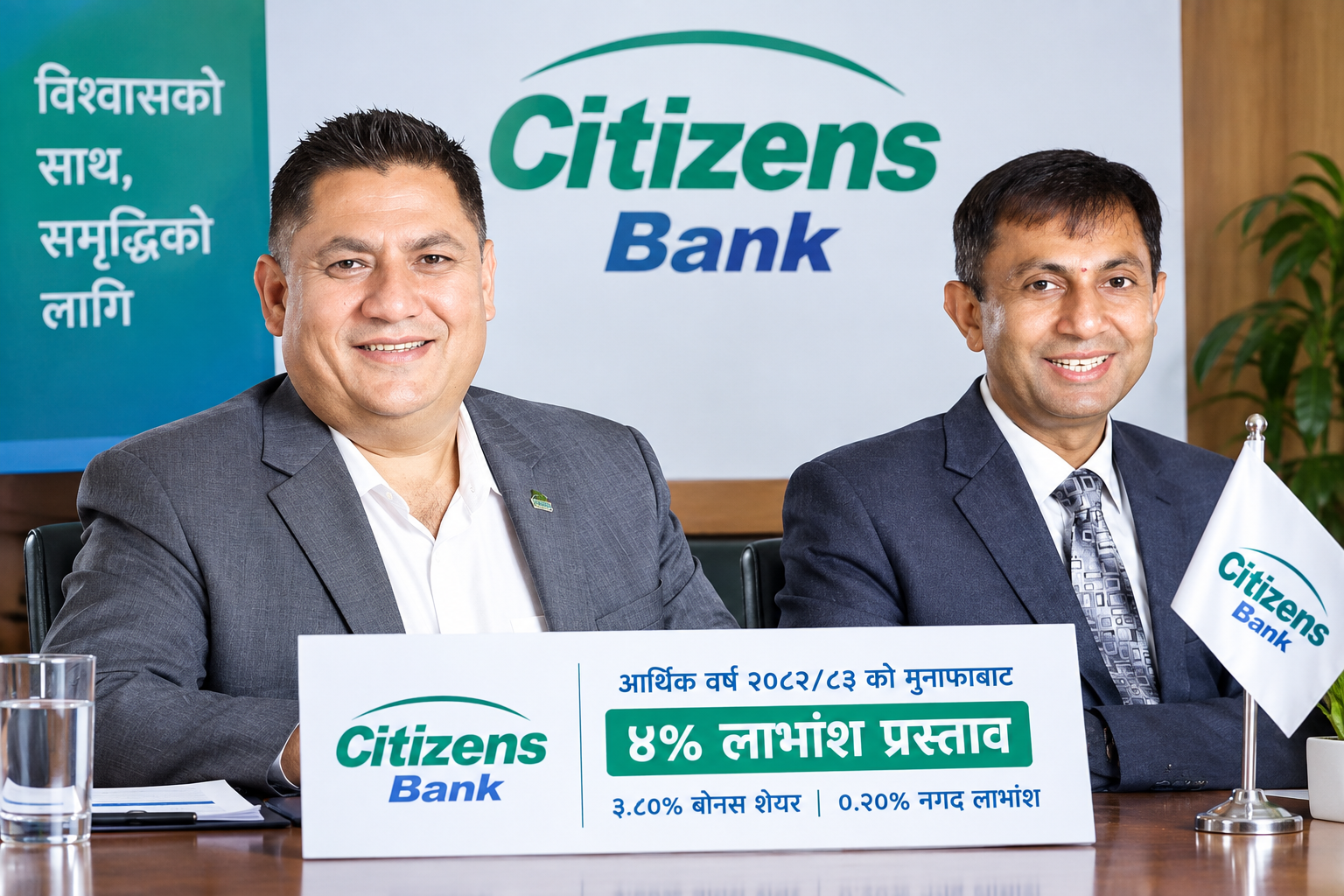 सिटिजन्स बैंकले यस पटक शेयरधनीलाई ५८ करोड ९२ लाख रुपैयाँ बोनस शेयर दिने